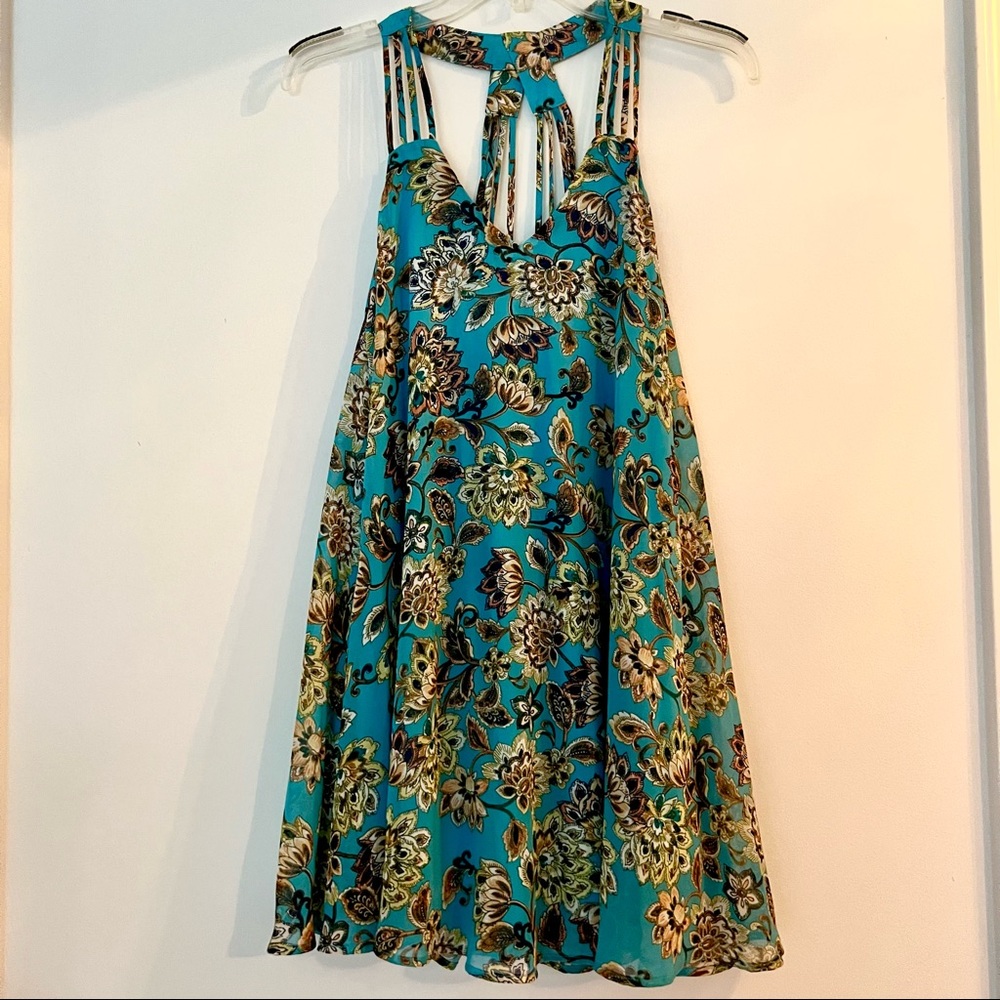 Strappy V Neck Dress